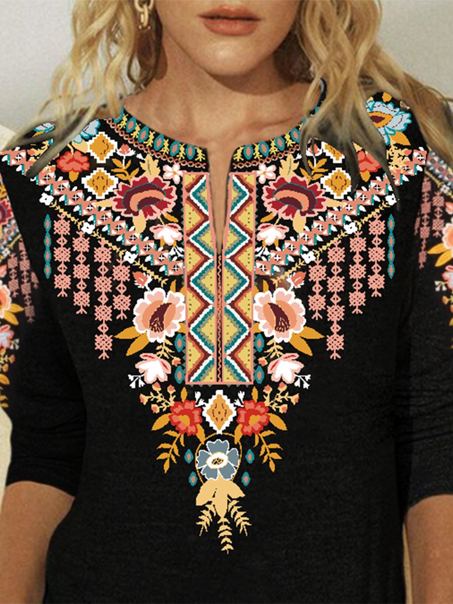Crew Neck Loose Cotton Casual T-shirt