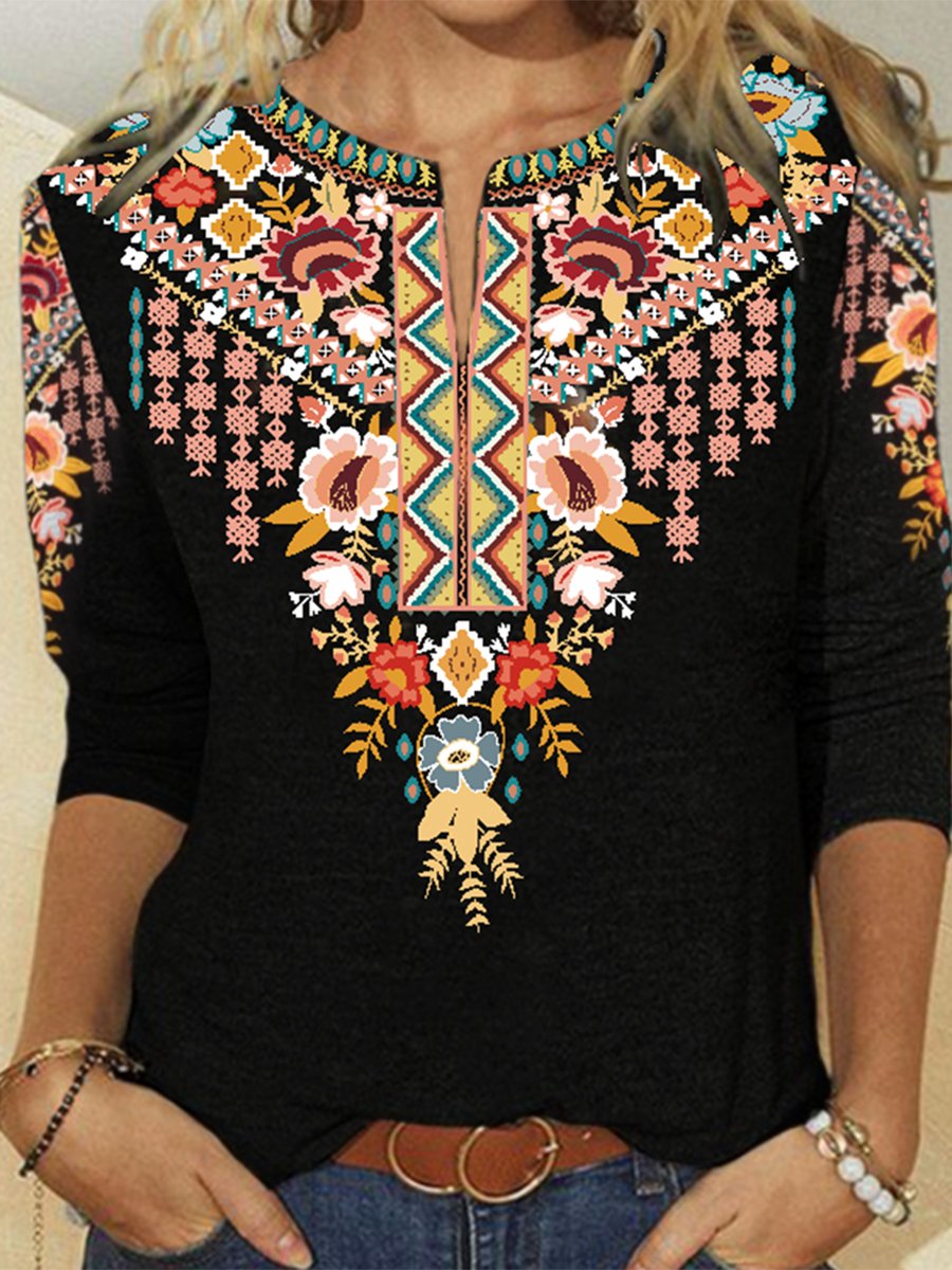 Crew Neck Loose Cotton Casual T-shirt