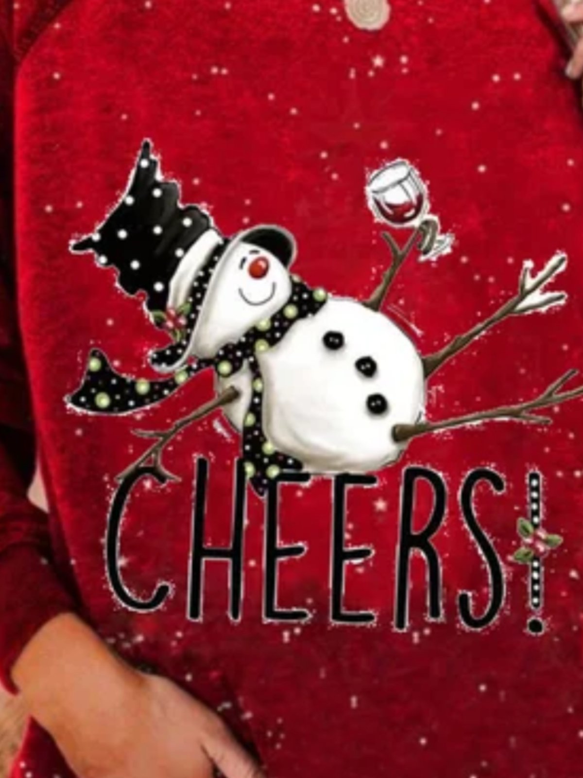 Christmas Xmas Long Sleeve Round Neck Printed Tops Sweatshirtsss