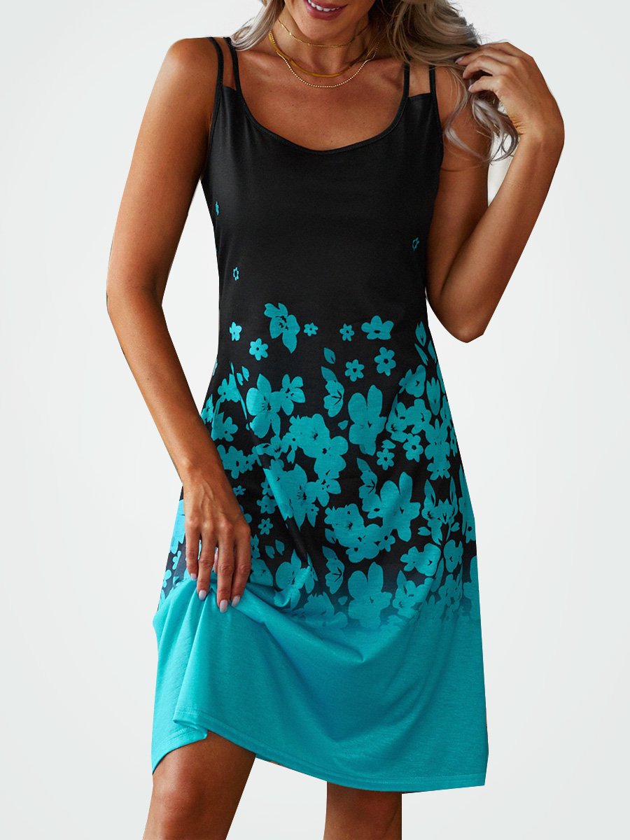 Spaghetti Floral Boho Shorts