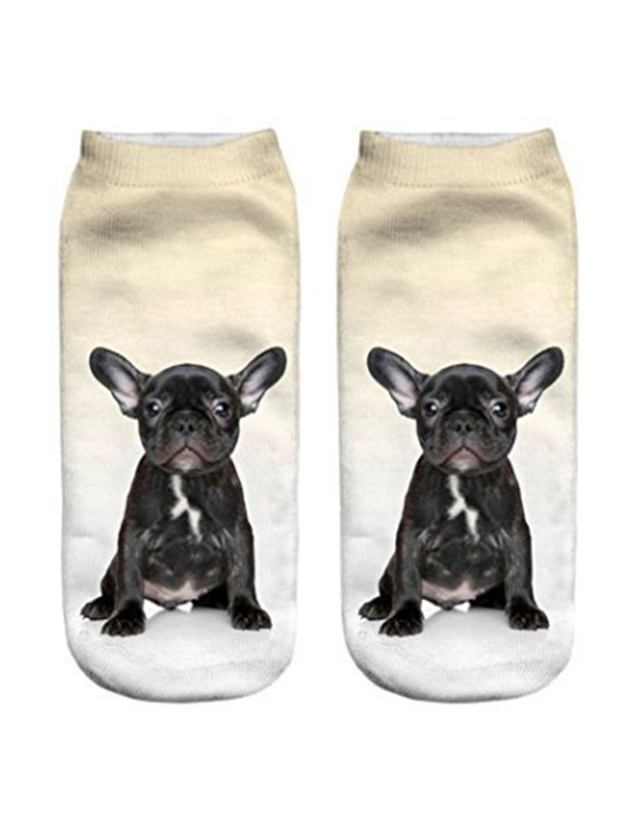 Casual Dog Print Knit Socks