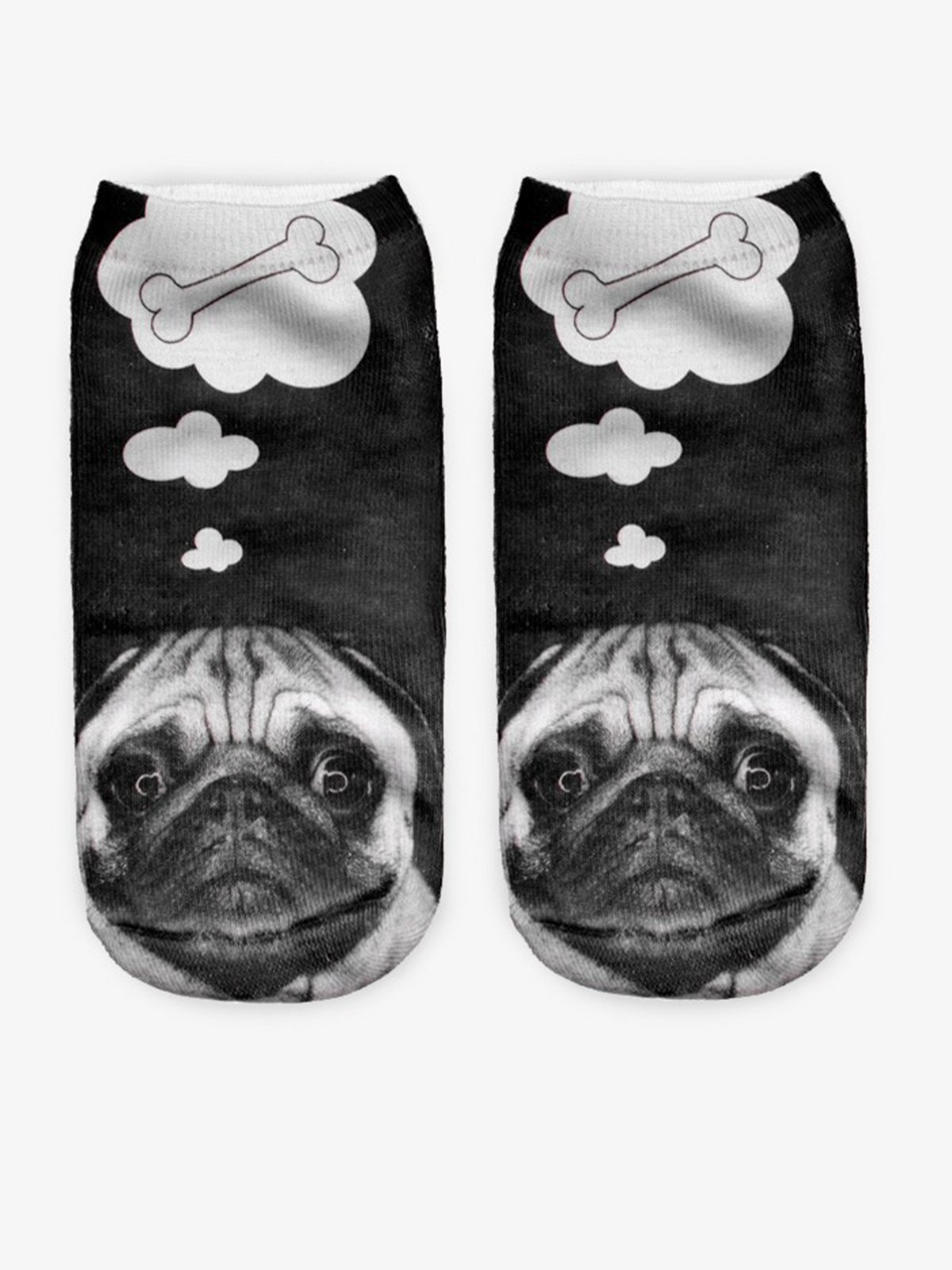 Casual Dog Print Knit Socks