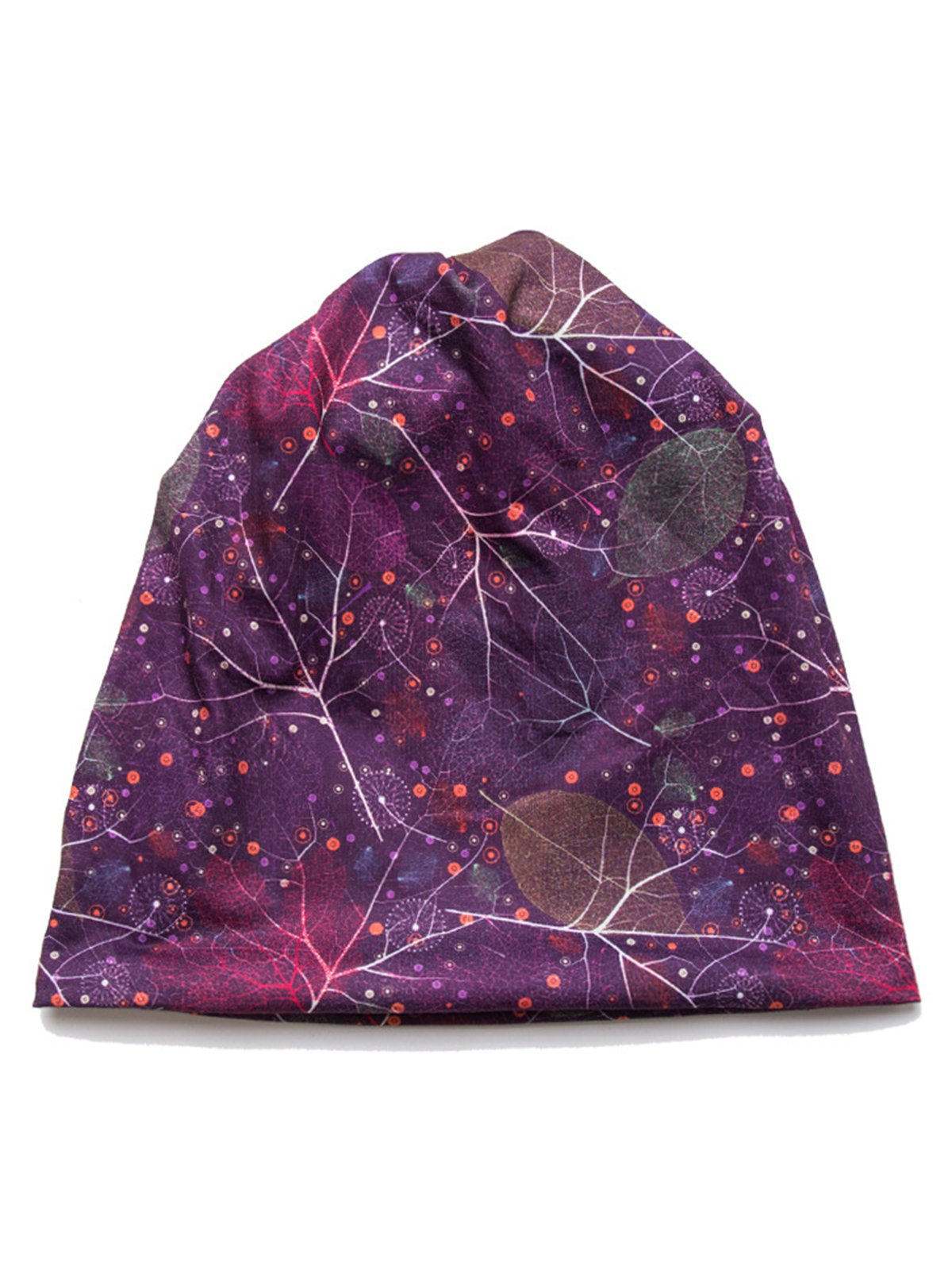 Women Casual All Season Leaf Printing Wicking Commuting Best Sell Polyester Cotton Turban Hat