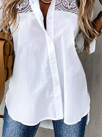 Women Casual Plain Autumn Loose Hot List Long sleeve Regular Regular Regular Size Blouse