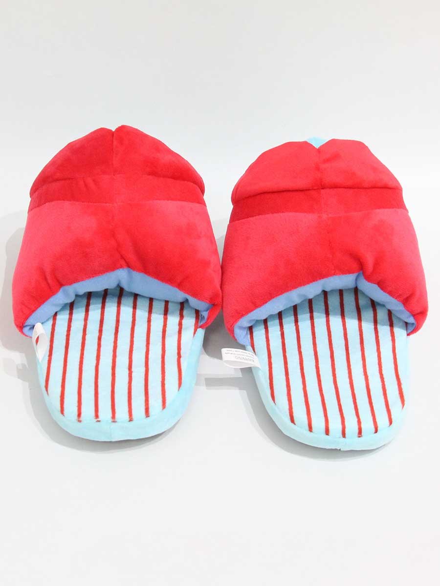 Women Halloween Spring Party Split Joint Flat Heel Closed Toe Fabric Rubber Toe-covered Slippers Living Room Slippers