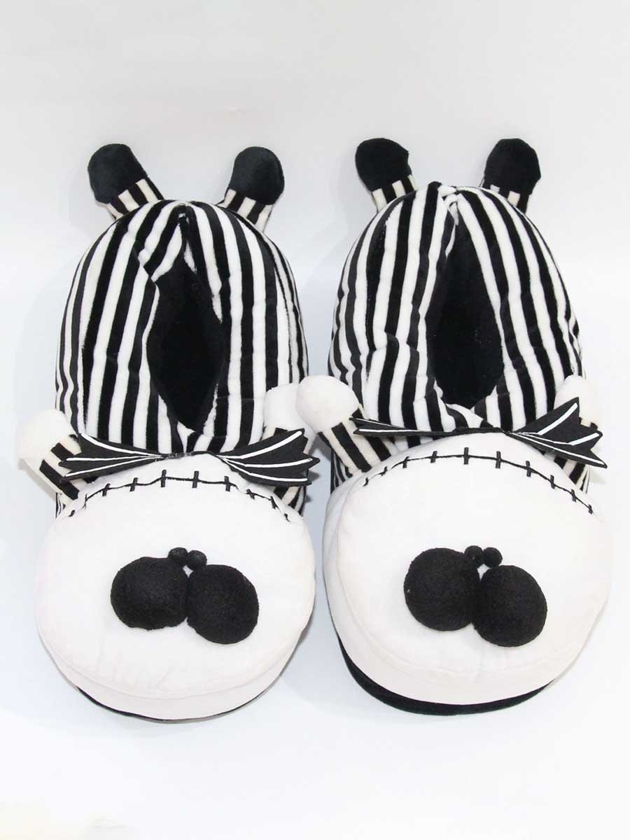 Striped Winter Party Split Joint Party Fabric Fabric Hot List Toe-covered Slippers Living Room Slippers for Women