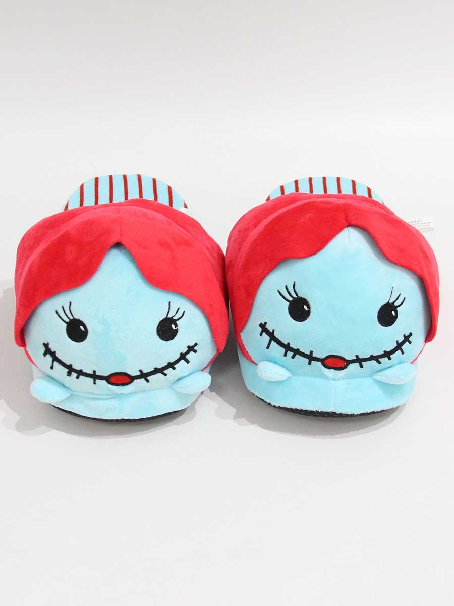 Women Halloween Spring Party Split Joint Flat Heel Closed Toe Fabric Rubber Toe-covered Slippers Living Room Slippers