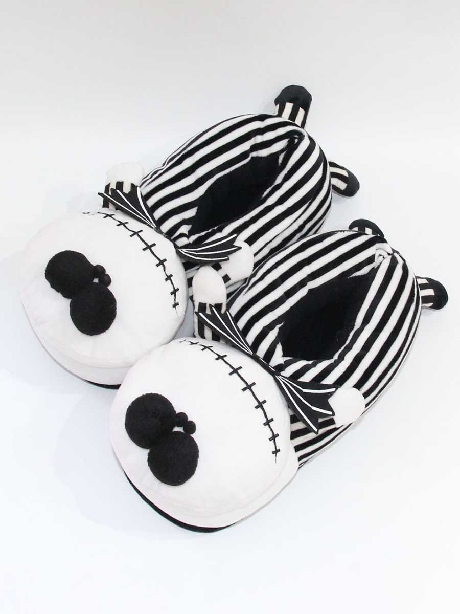 Striped Winter Party Split Joint Party Fabric Fabric Hot List Toe-covered Slippers Living Room Slippers for Women
