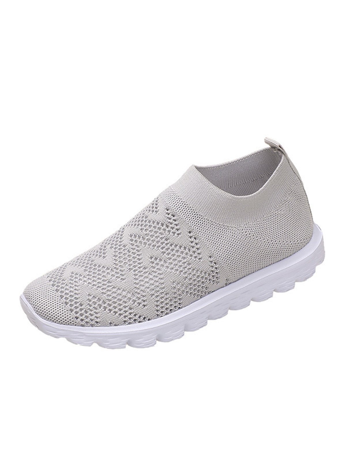 Geometric Lightweight Soft Sole Non-Slip Flyknit Sneakers