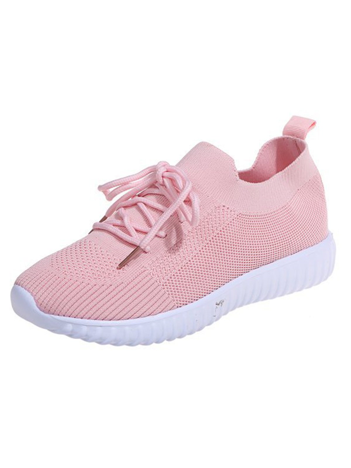 Plain Color Simple Casual Soft Flyknit Sneakers