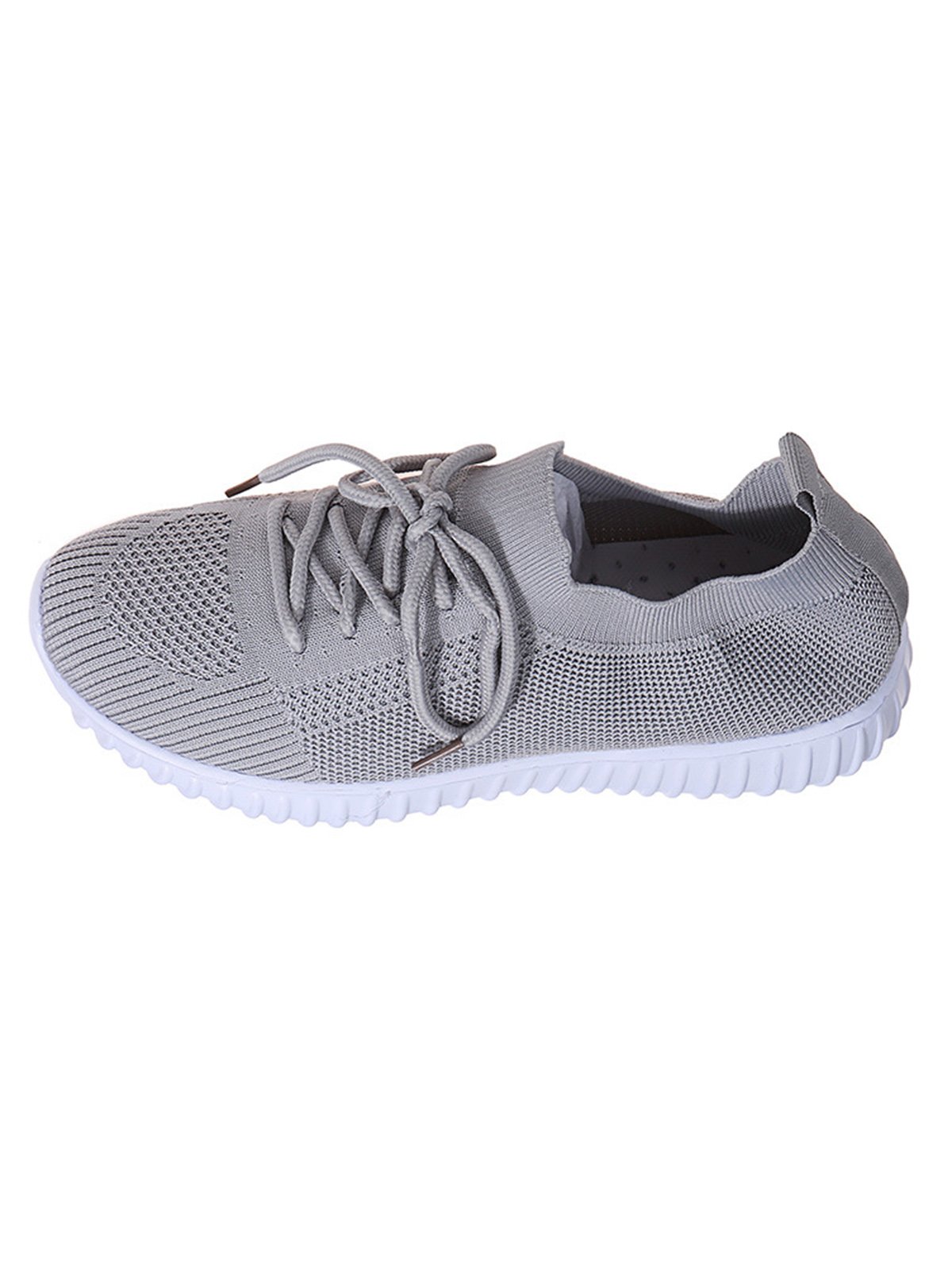 Plain Color Simple Casual Soft Flyknit Sneakers