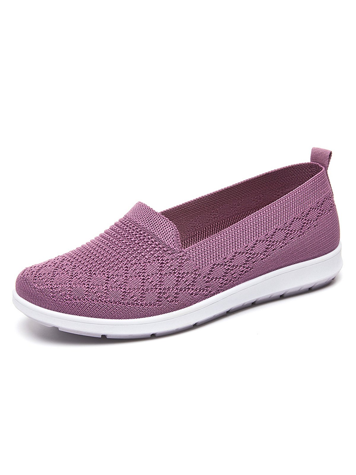 Round Toe Breathable Mesh Flat Heel Soft Sole Comfortable Lightweight Casual Sneakers