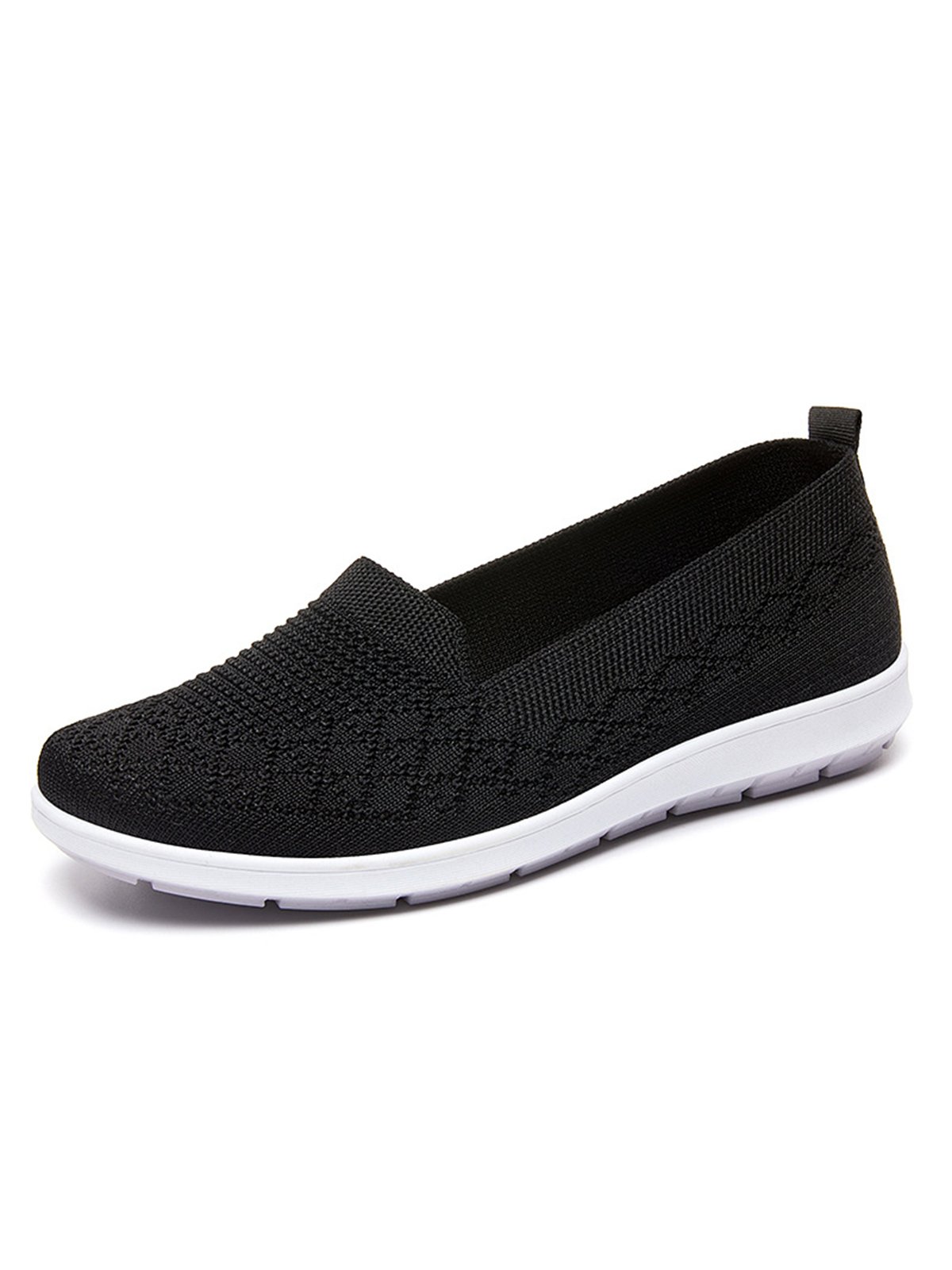 Round Toe Breathable Mesh Flat Heel Soft Sole Comfortable Lightweight Casual Sneakers
