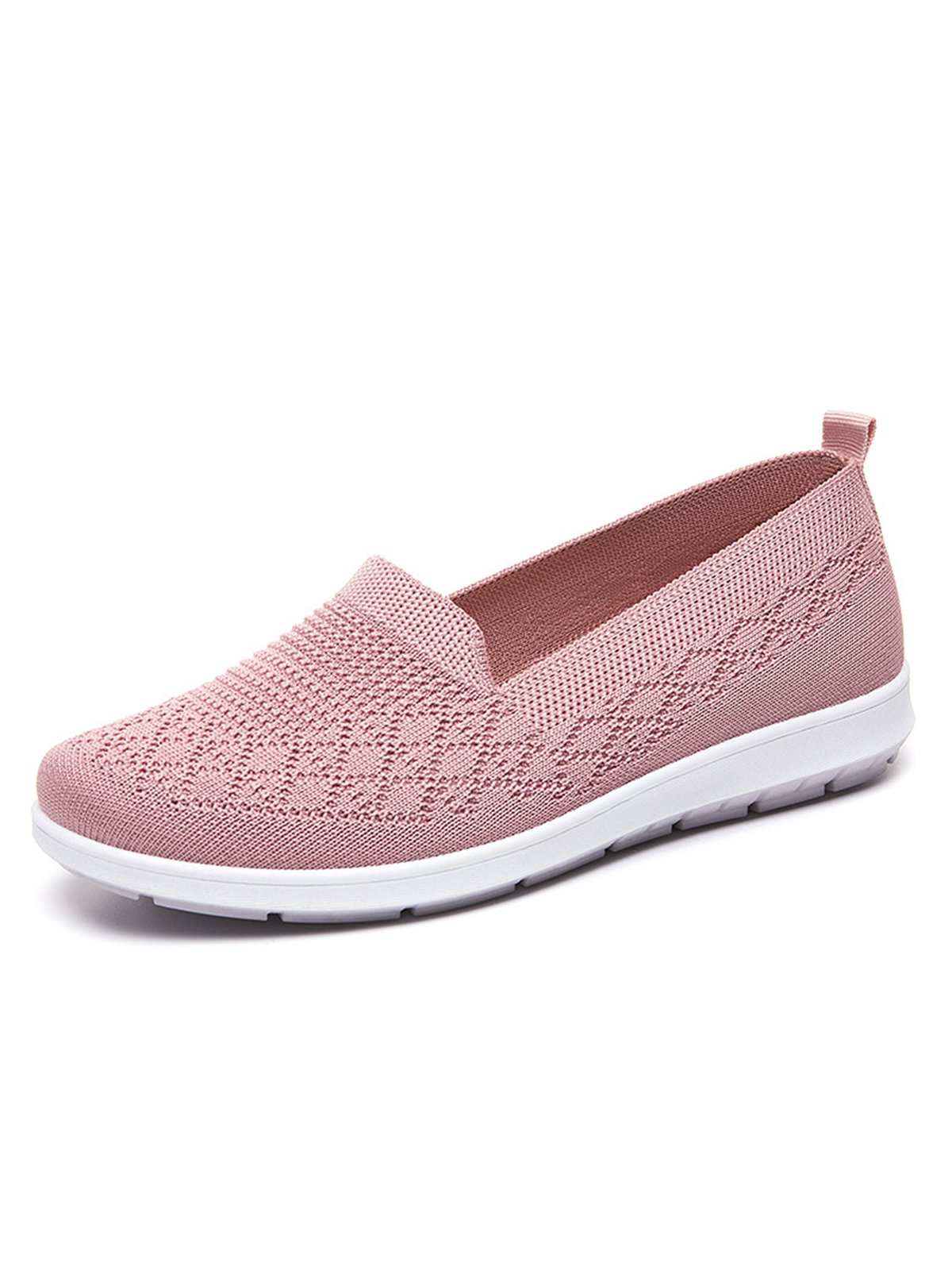 Round Toe Breathable Mesh Flat Heel Soft Sole Comfortable Lightweight Casual Sneakers