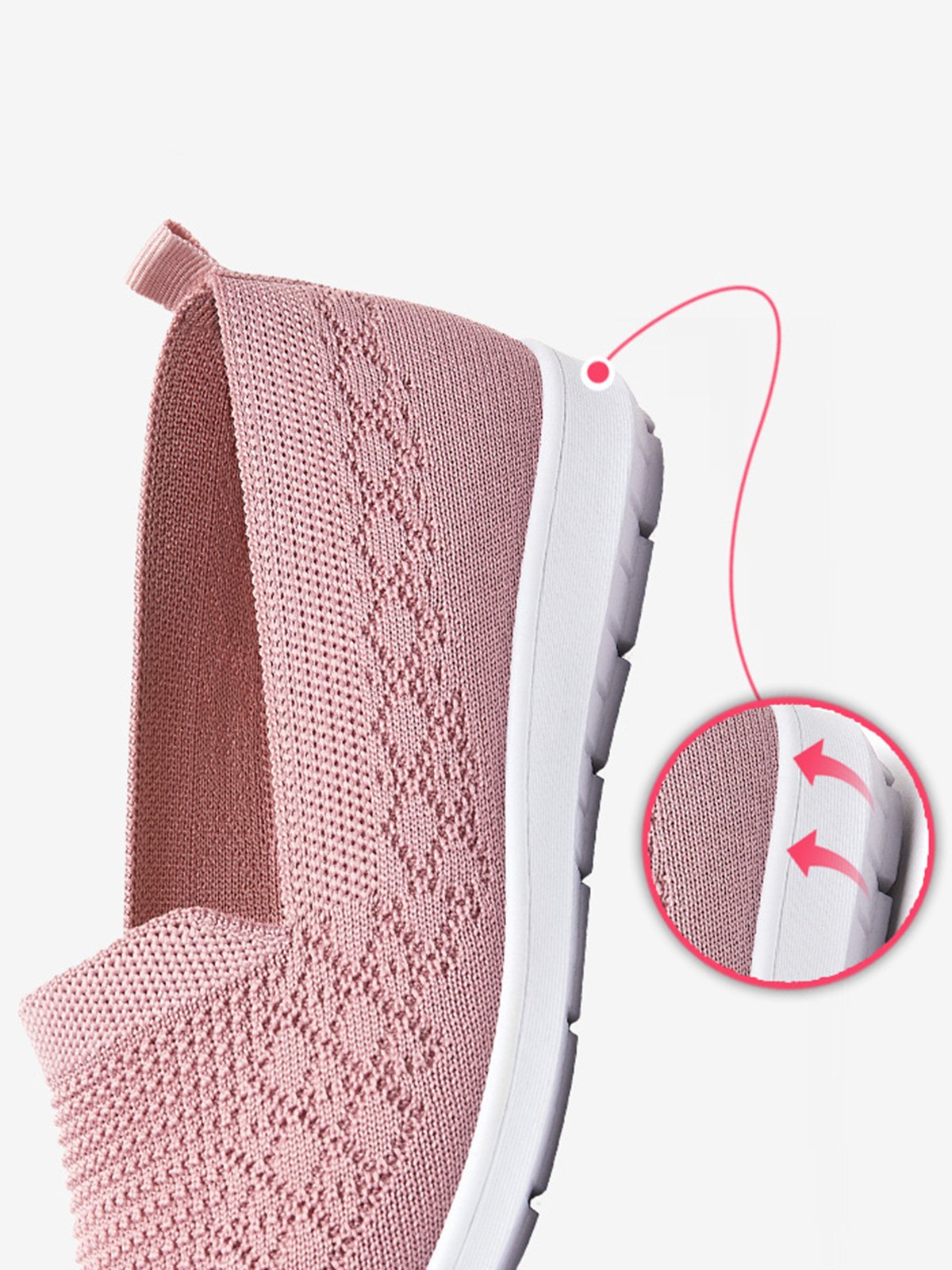 Round Toe Breathable Mesh Flat Heel Soft Sole Comfortable Lightweight Casual Sneakers