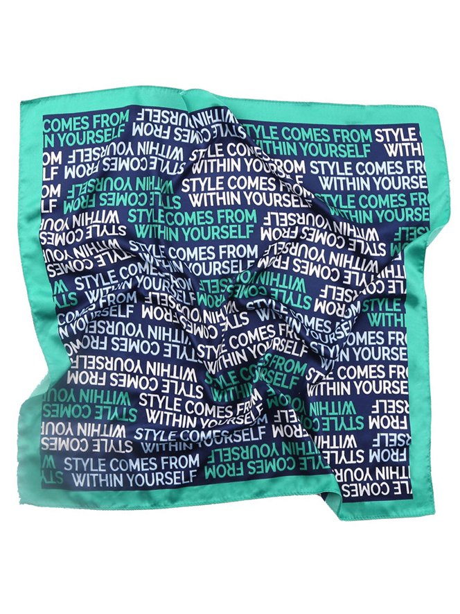 Style Comes From Within Yourself Casual Silk Contrast Square Scarf
