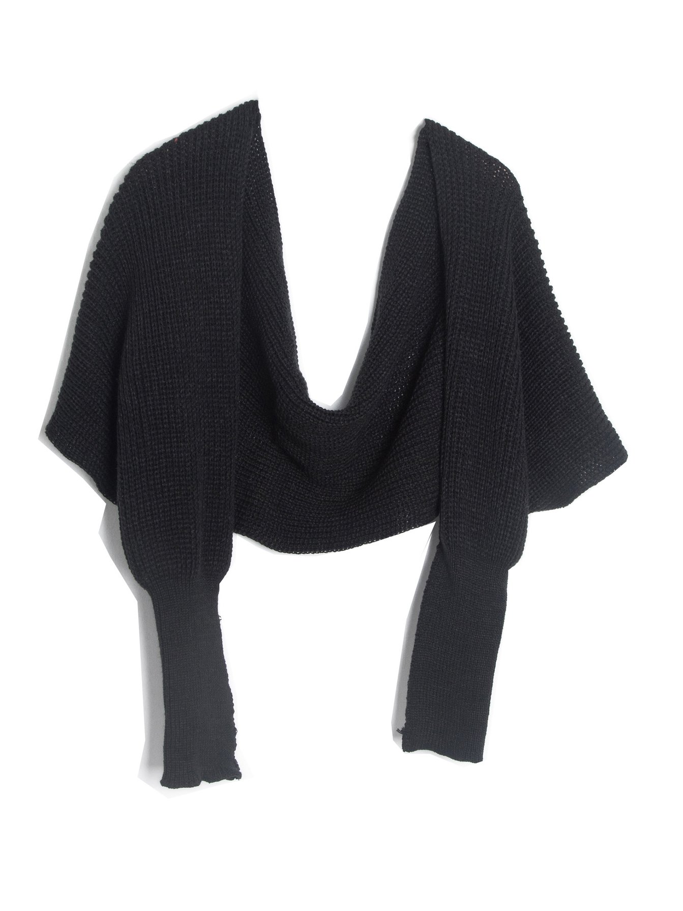 Simple Casual Shawl Sleeves Integrated Scarf
