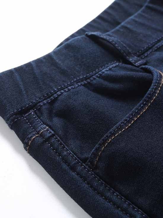 Tight Casual High Elasticity Fleece Thermal Jeans