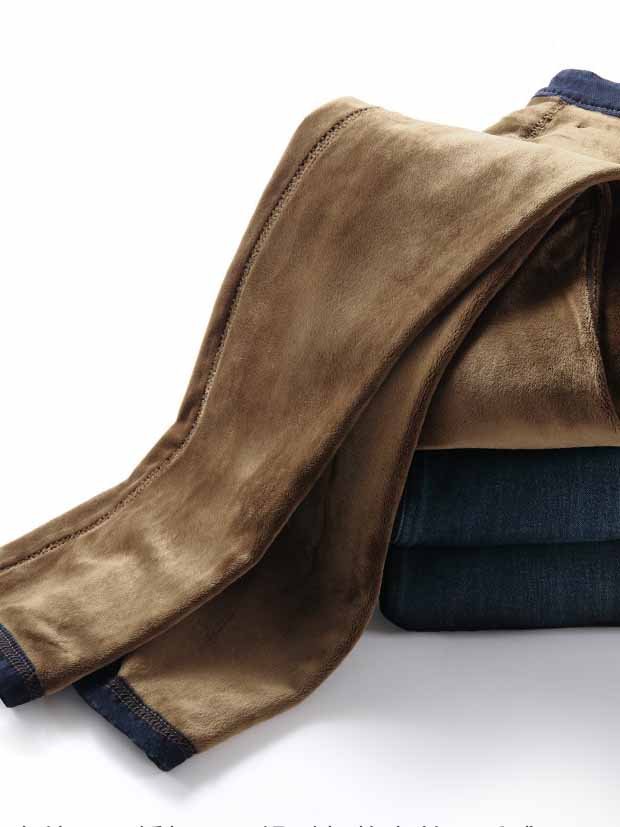 Tight Casual High Elasticity Fleece Thermal Jeans