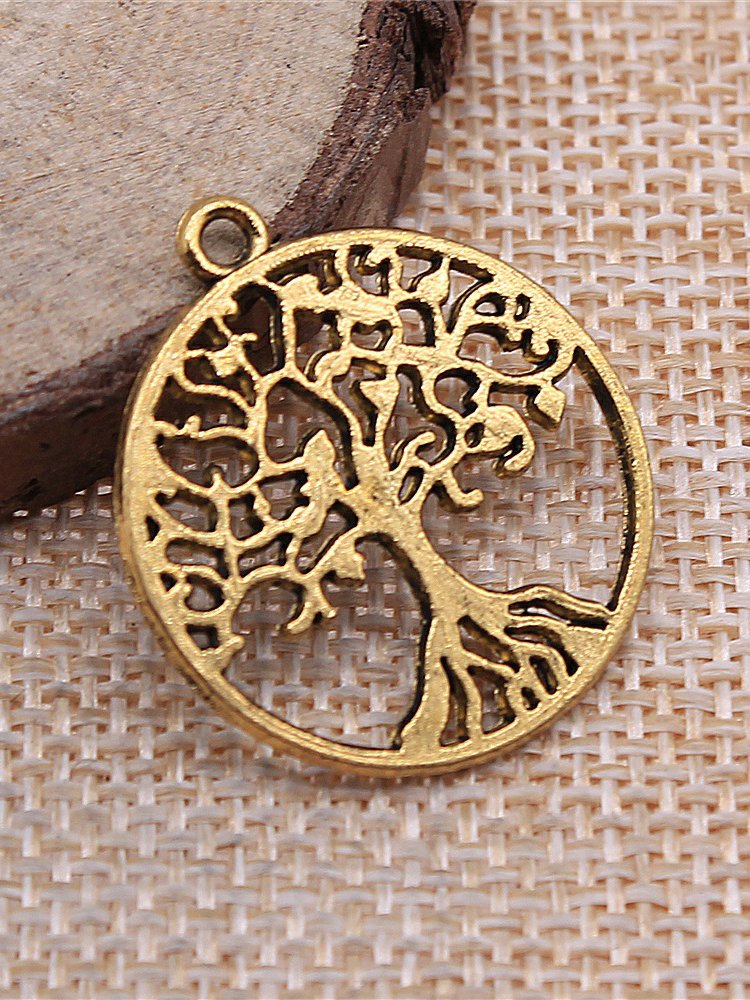 DIY Tree of Life Pattern Pendants Bracelets Necklaces Jewelry Accessories Thanksgiving Christmas Gifts