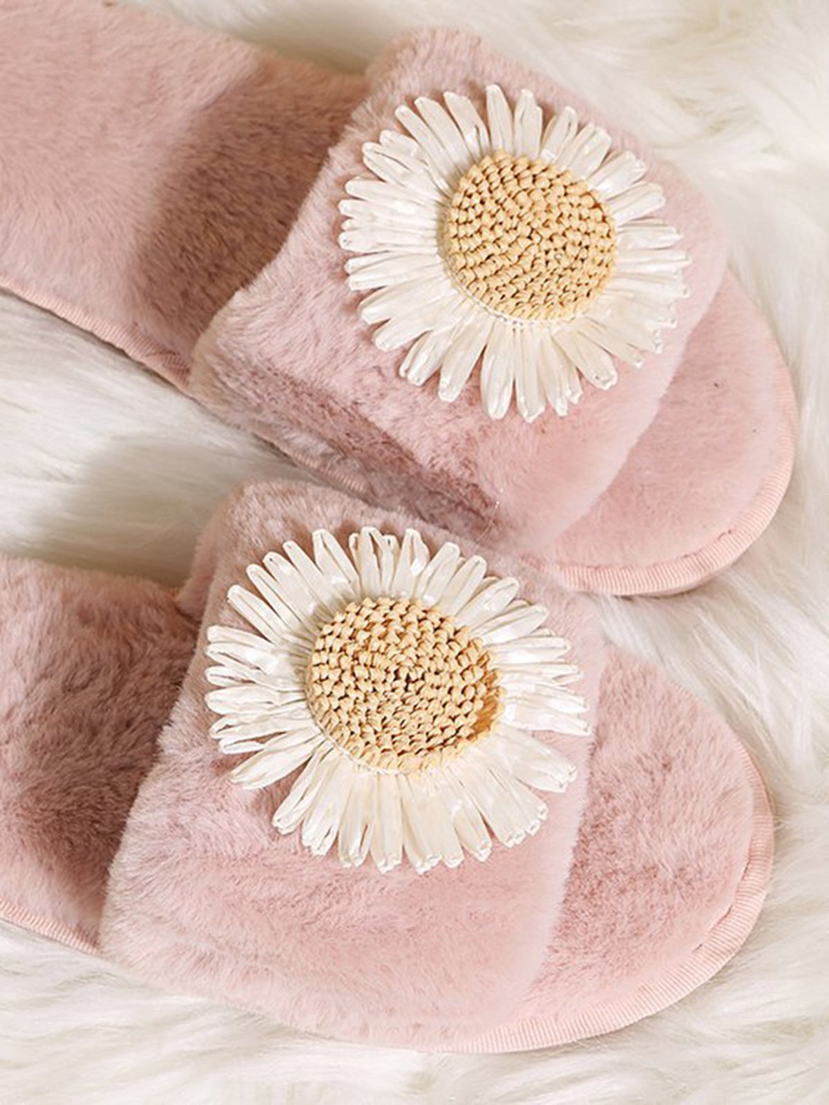 Daisy Furry Home Slippers One Size Small