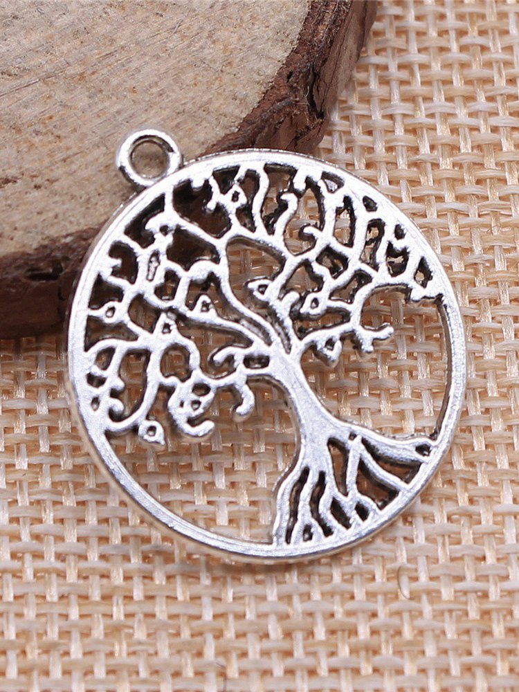 DIY Tree of Life Pattern Pendants Bracelets Necklaces Jewelry Accessories Thanksgiving Christmas Gifts