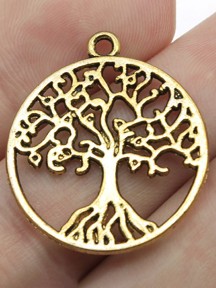 DIY Tree of Life Pattern Pendants Bracelets Necklaces Jewelry Accessories Thanksgiving Christmas Gifts