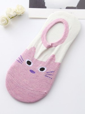 Casual Cotton Cat Pattern Socks Daily Commuter Clothes