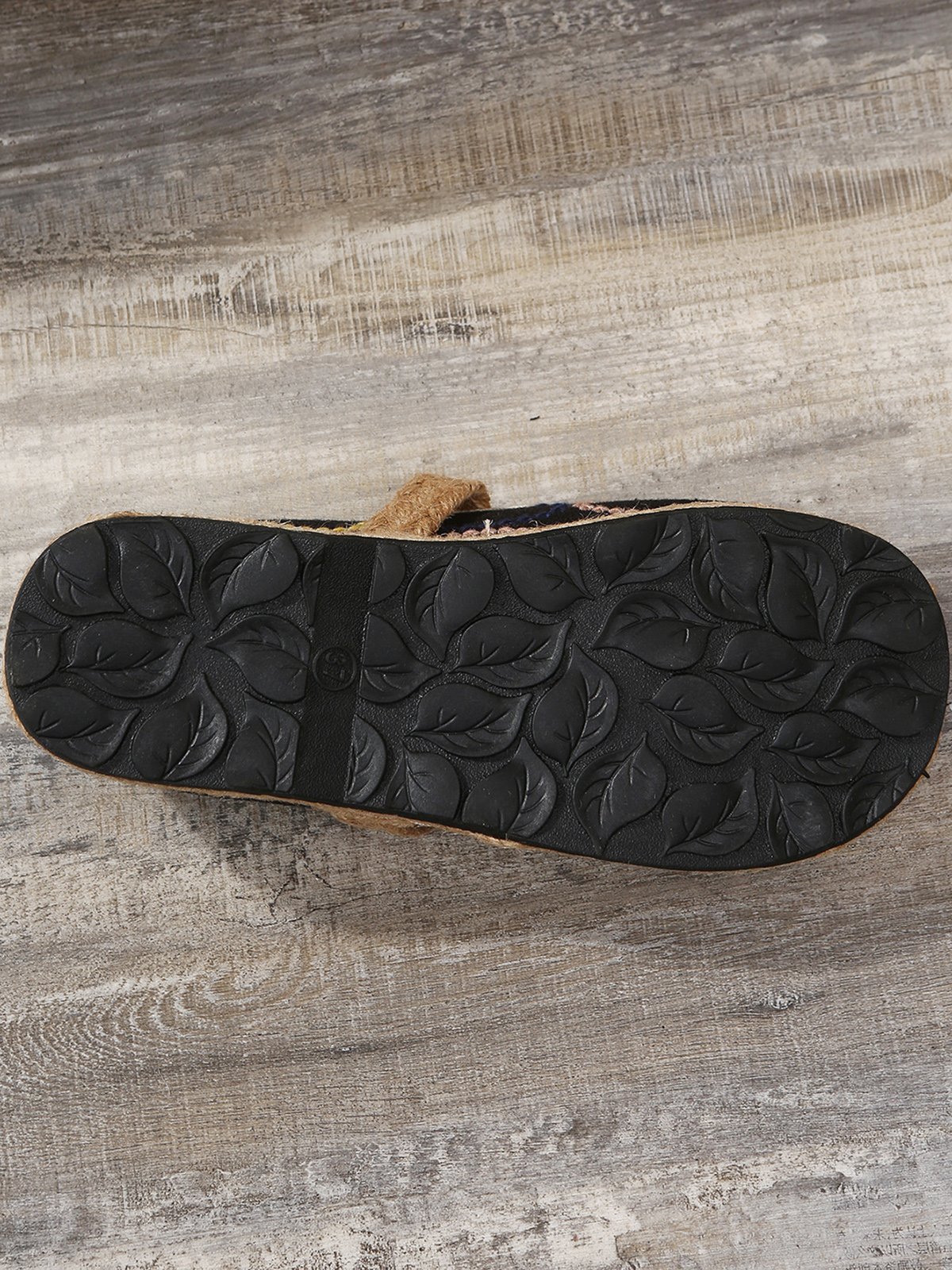 Bohemian Ethnic Style Geometric Straw Sole Portable Shoe