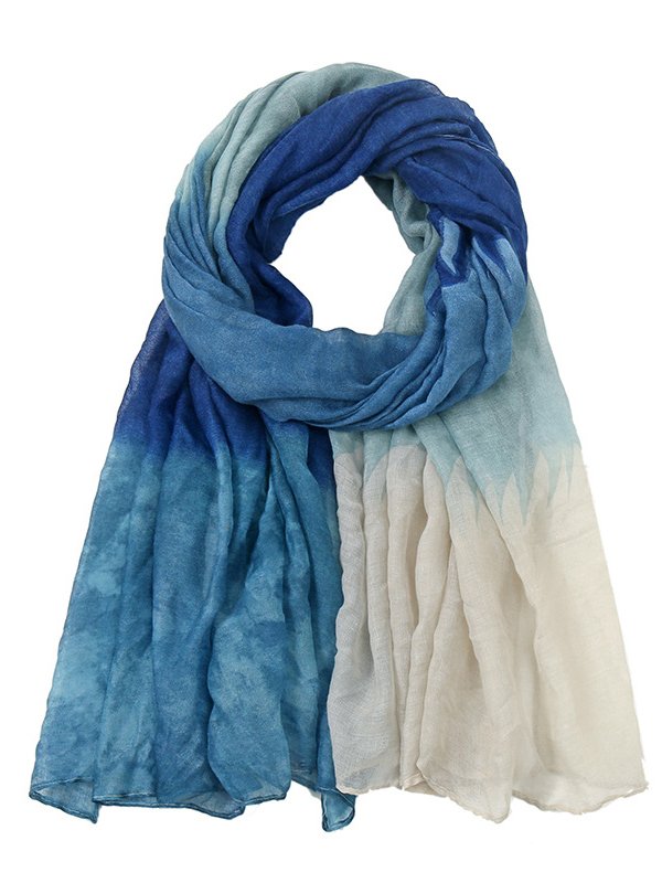 Casual Bali Gradient Pattern Scarf Silk Shawl Scarf