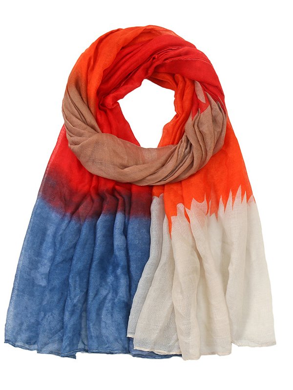 Casual Bali Gradient Pattern Scarf Silk Shawl Scarf