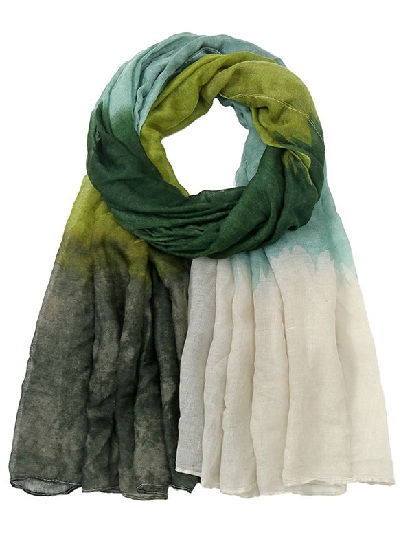 Casual Bali Gradient Pattern Scarf Silk Shawl Scarf