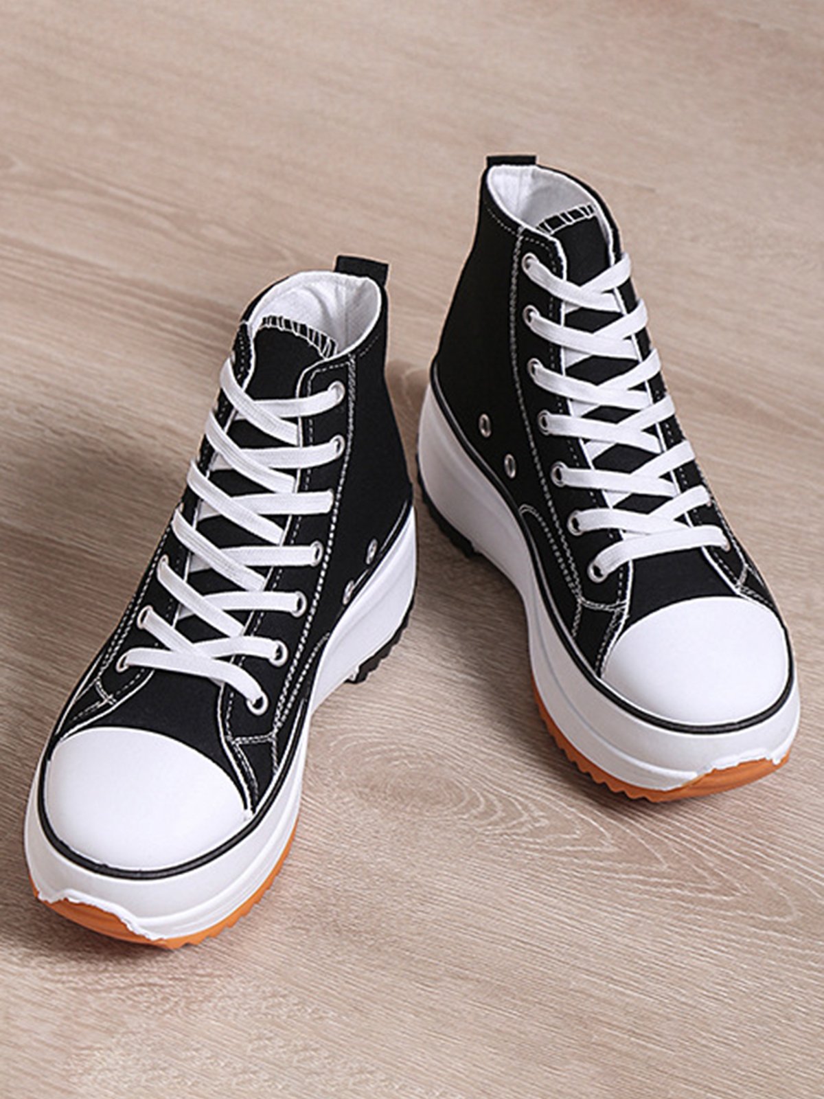 Ethnic Embroidered Floral High-Top Platform Espadrilles