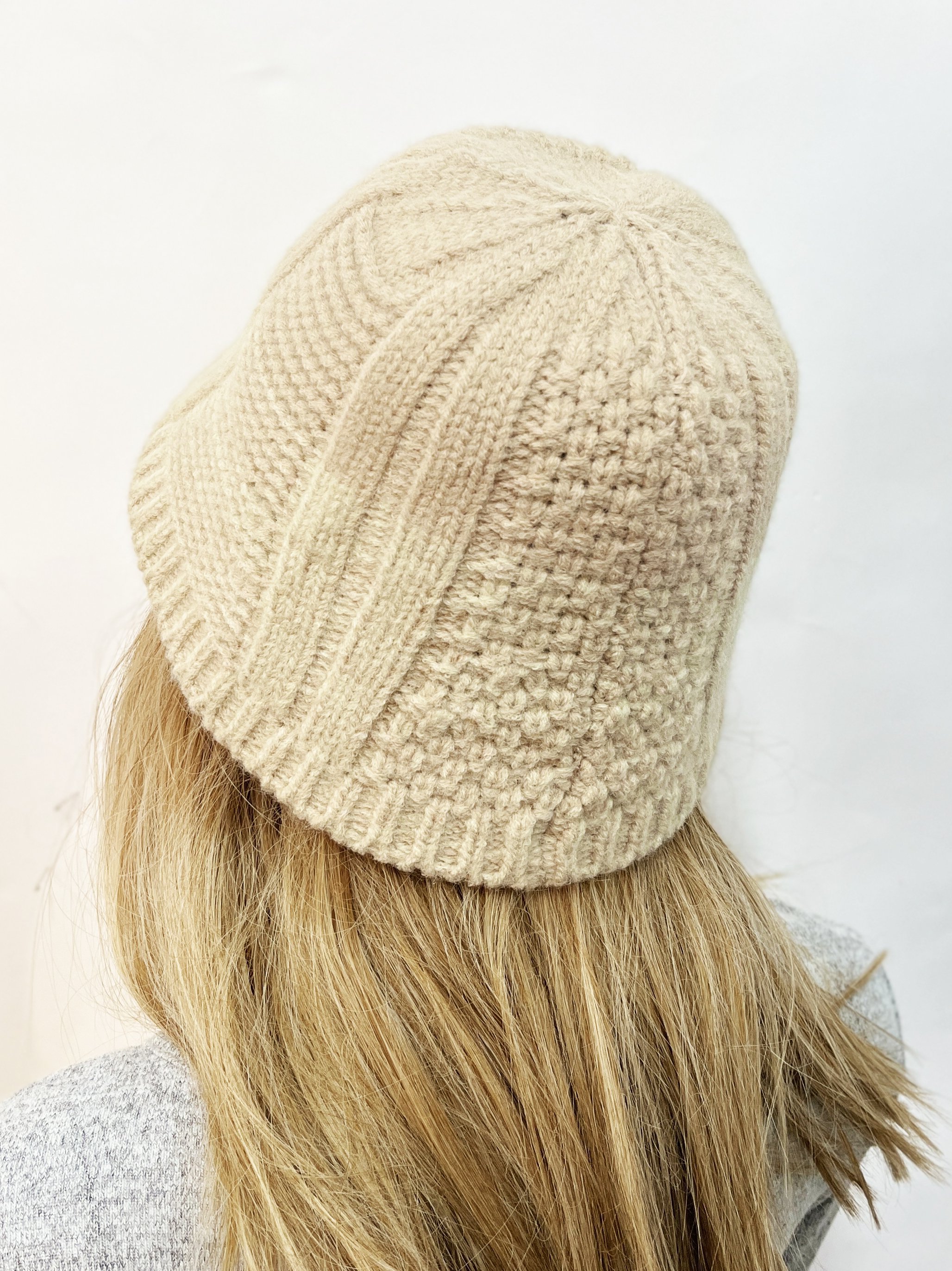 Casual Ombre Spring Braided Best Sell Windproof Yarn/Wool yarn Bucket Regular Hat for Women
