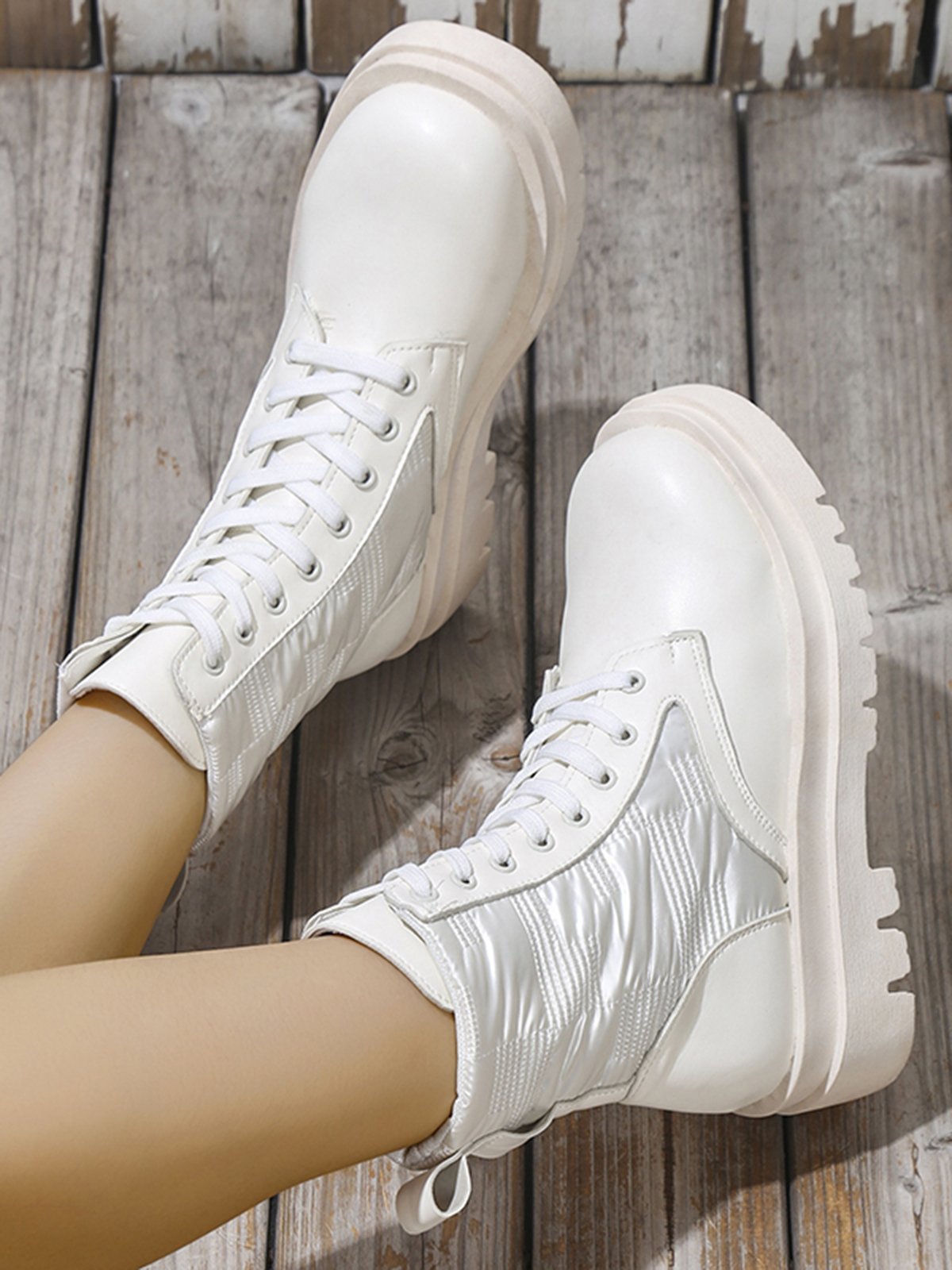 Down Panel Thermal Biker Boots
