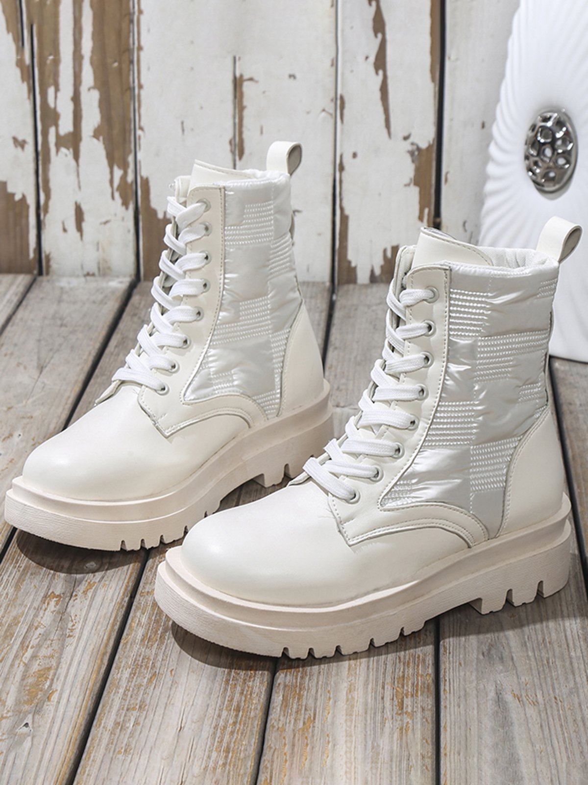 Down Panel Thermal Biker Boots