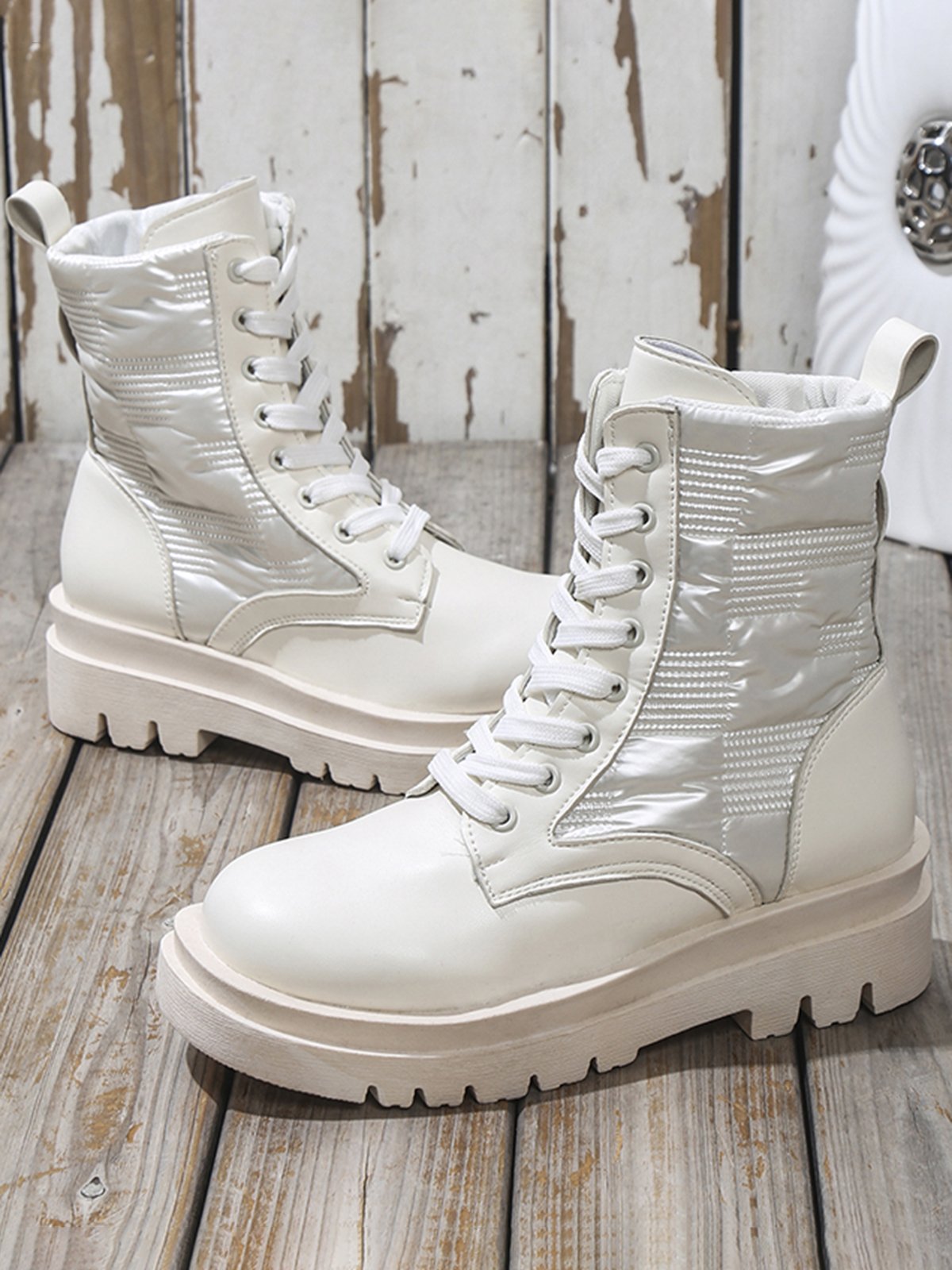 Down Panel Thermal Biker Boots