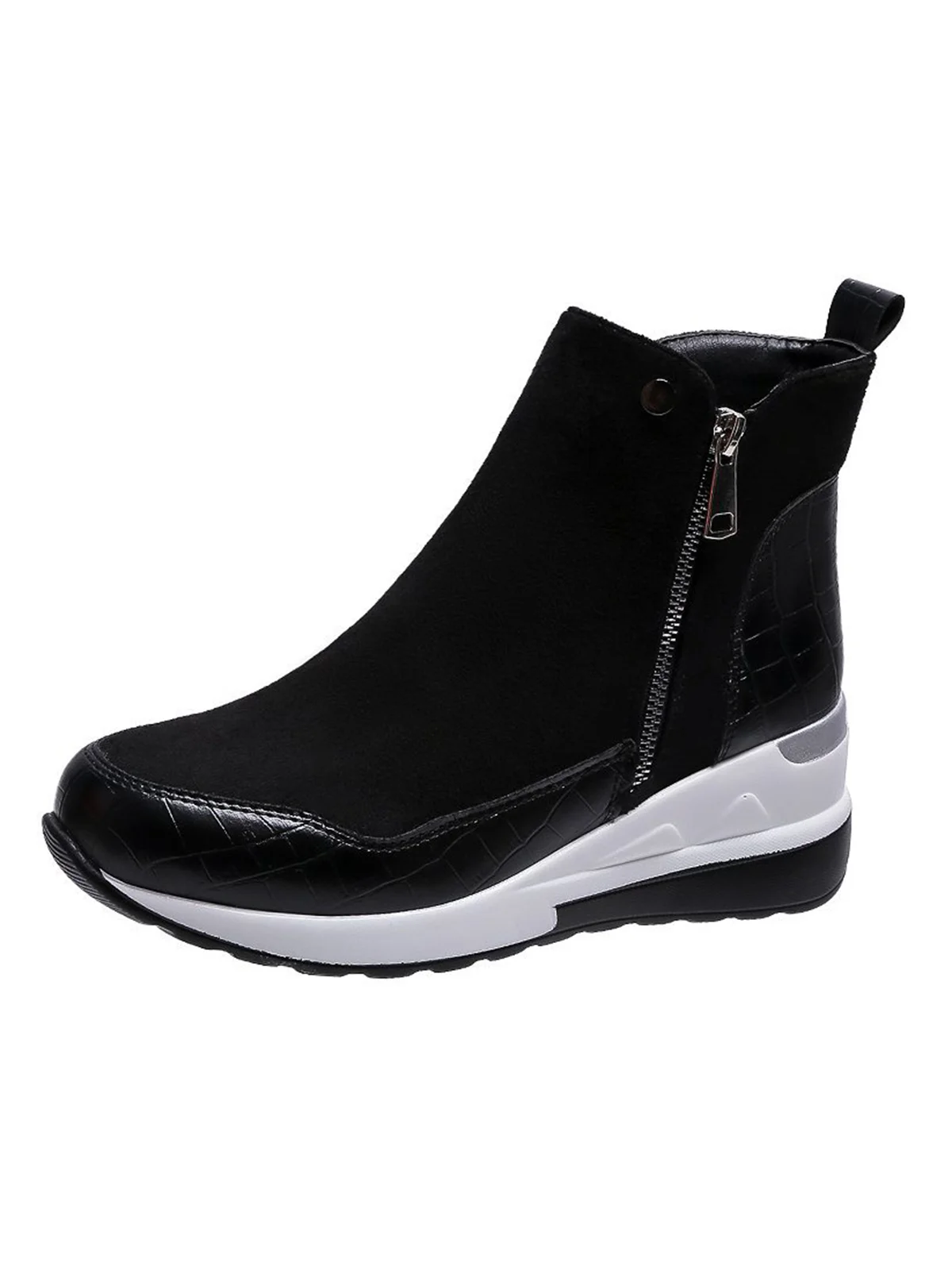 Faux Suede Panel Sports Booties