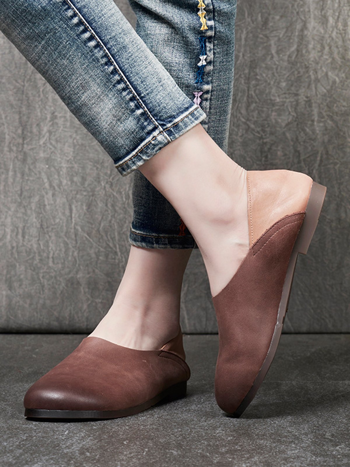 Vintage Casual Patchwork Flats
