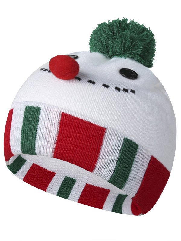 Christmas Snowman Santa Claus Handmade Knitted Hat Festive Party Dress Matching