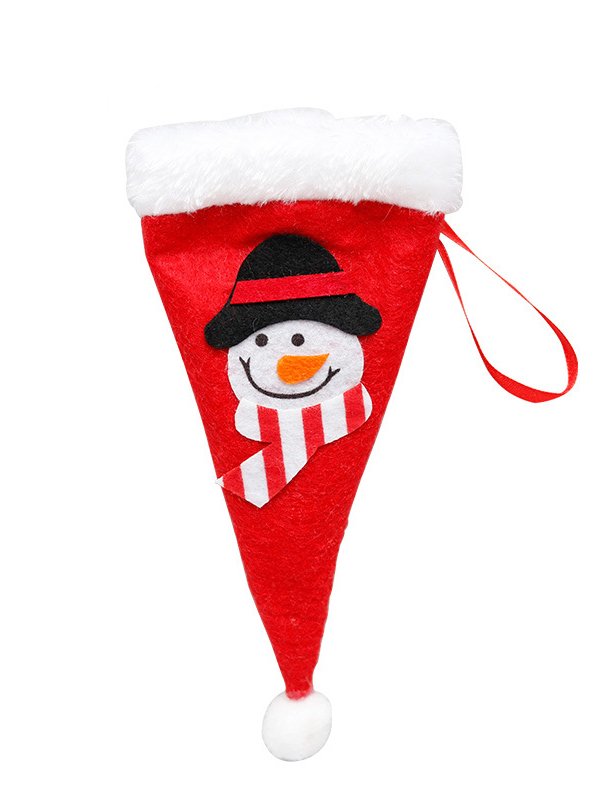 Christmas Snowman Santa Claus Cutlery Protector Placemat Decoration Holiday Party Decoration