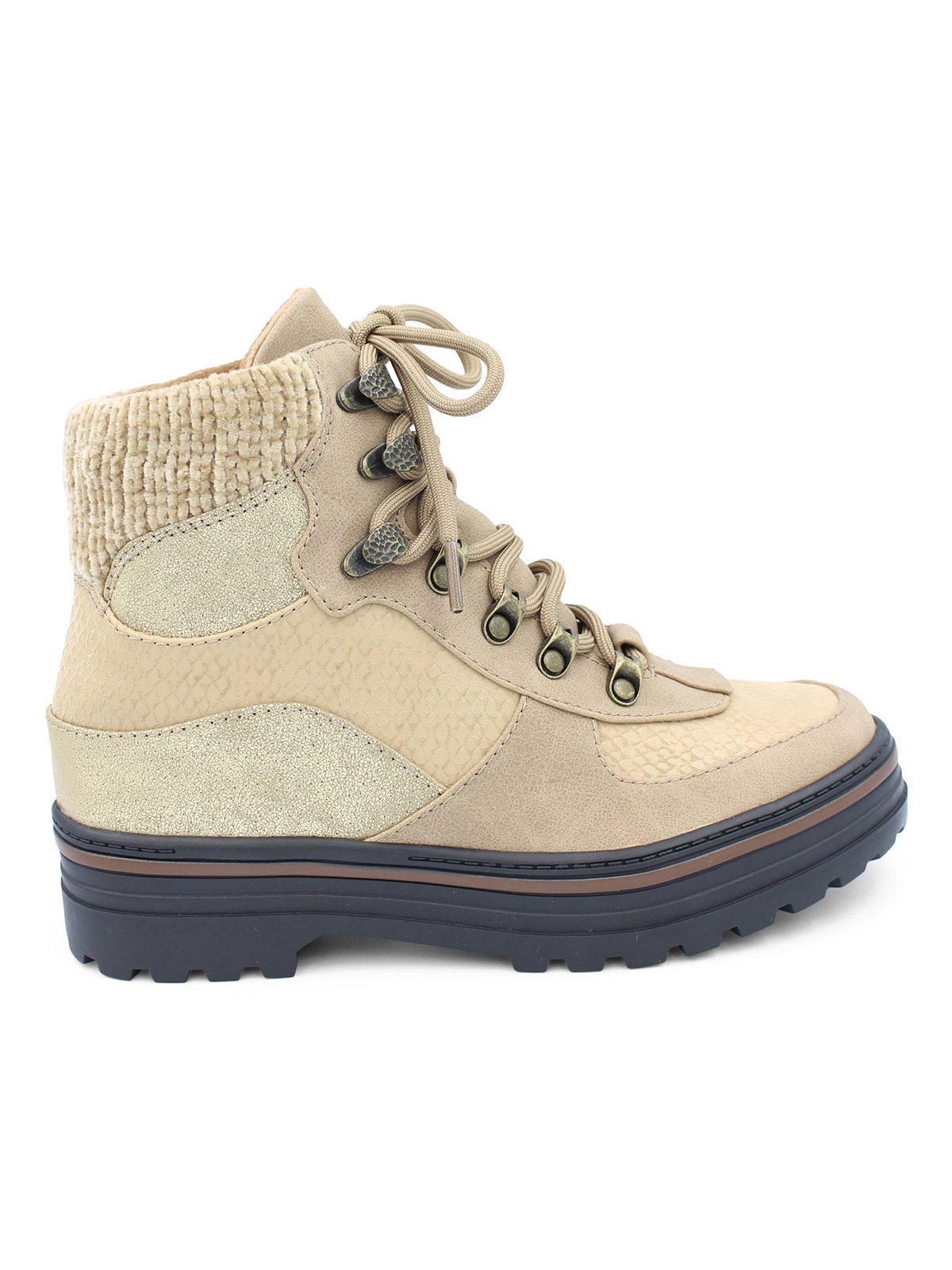 Leopard Print Plain Champagne Patchwork Warm Outdoor Boots