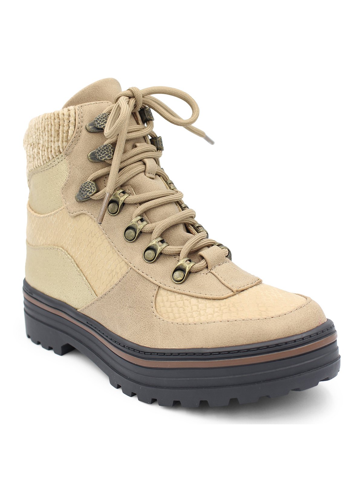 Leopard Print Plain Champagne Patchwork Warm Outdoor Boots