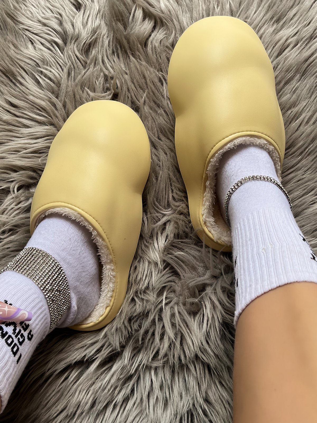 Plus Size Warm Lined EVA Slippers