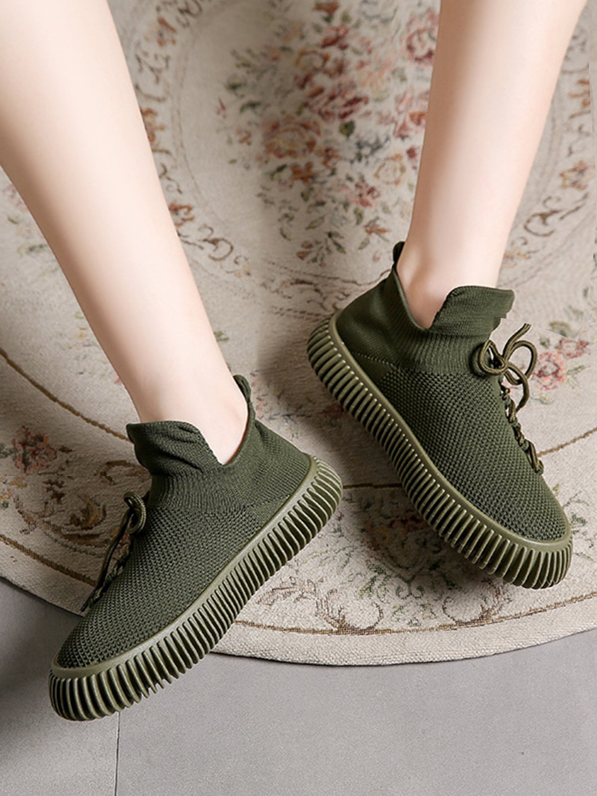 Plus Size Size Strap Mesh Fabric Sneakers