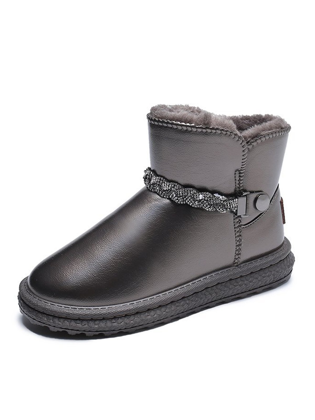 Rhinestone Chain Waterproof Snow Boots