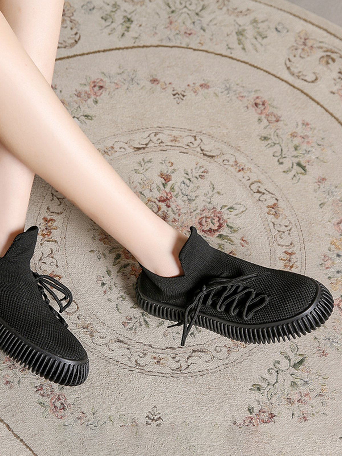 Plus Size Size Strap Mesh Fabric Sneakers