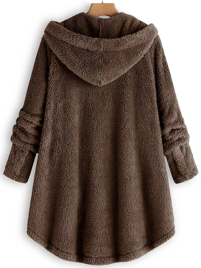 Cashmere Casual Solid Hooded Coats