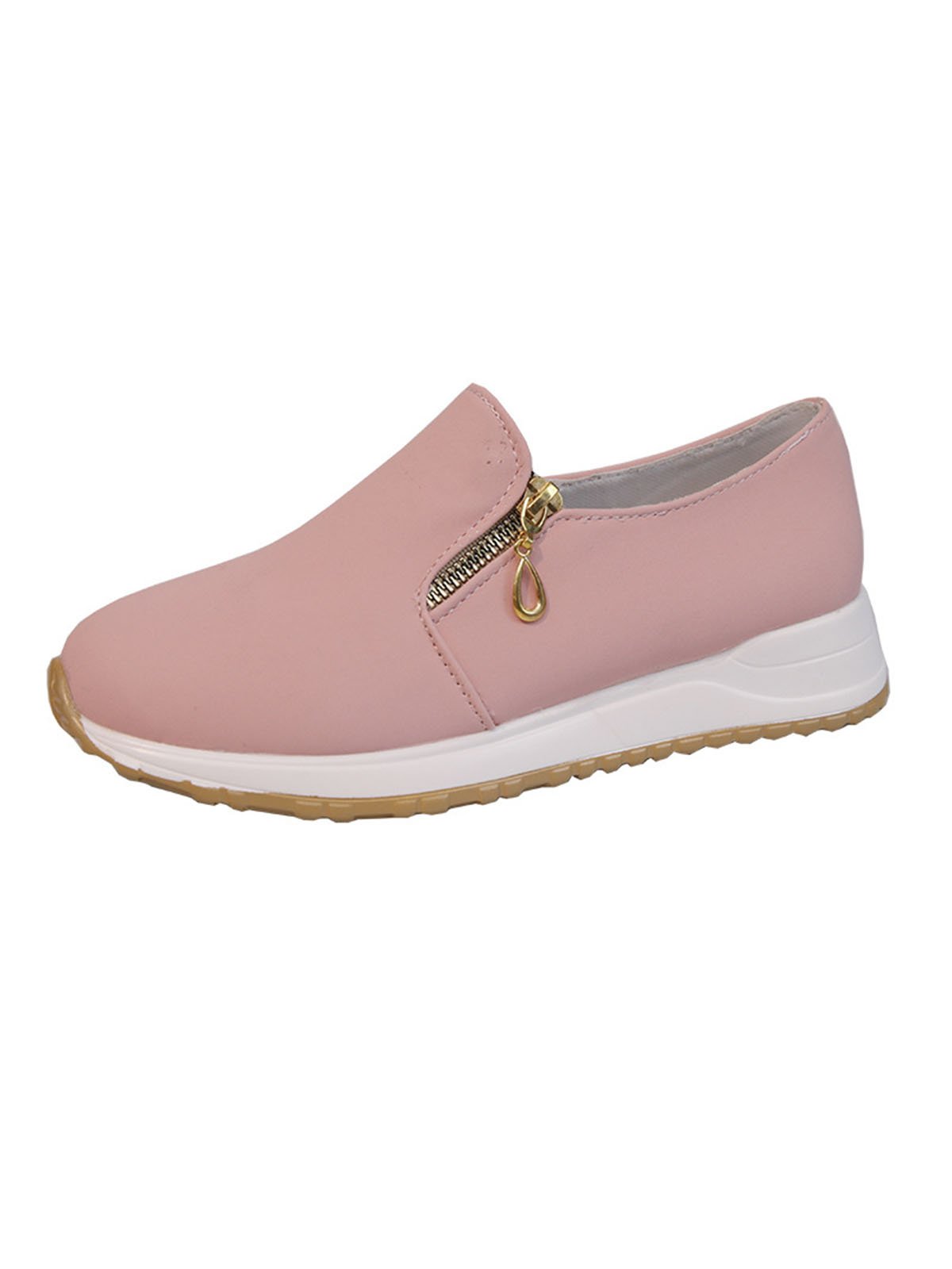 Plain Double Zip Sneakers