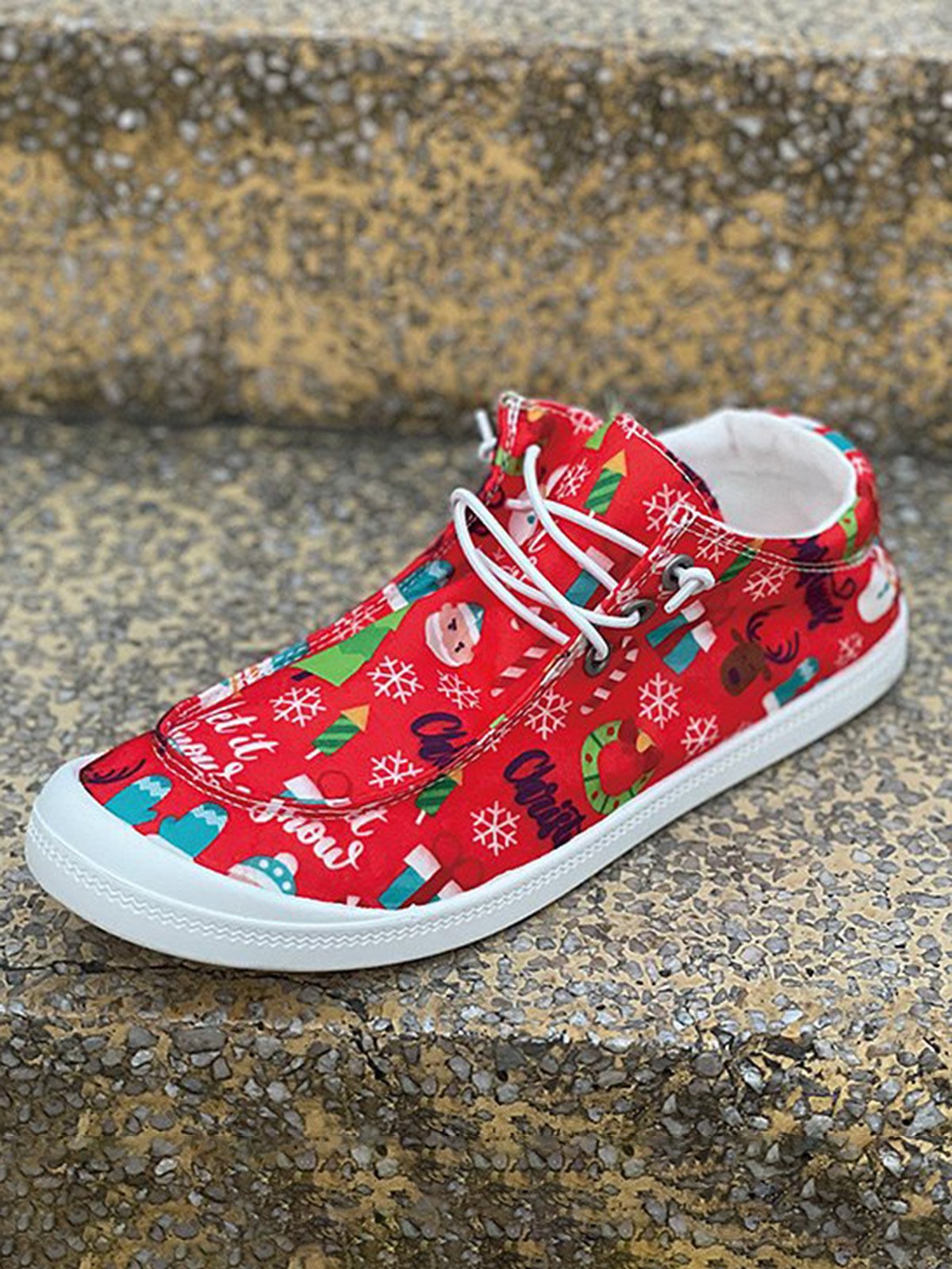 Christmas Snowman Printing Sneakers
